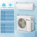 Climatiseur mini-split Karl Home 2 zones 28000 BTU 20 SEER2 avec pompe à chaleur (12K+18K)