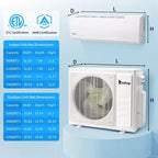 Climatiseur mini-split Karl Home 3 zones 28000 BTU 20 SEER2 avec pompe à chaleur (9K+9K+9K)