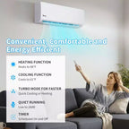 Climatiseur Mini-Split Karl Home 3 zones 38000 BTU 20 SEER2 avec Pompe à Chaleur (9K+12K+18K)