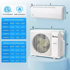 Climatiseur Mini-Split Karl Home 3 zones 38000 BTU 20 SEER2 avec Pompe à Chaleur (9K+12K+18K)