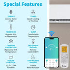 Karl Home 20 SEER2 12,000 BTU 1 Ton Aire Acondicionado Mini Split sin Ductos con Bomba de Calor 208/230V