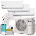 Karl Home 3-Zone 38000 BTU 20 SEER2 Mini Split Air Conditioner with Heat Pump (12K+12K+18K)