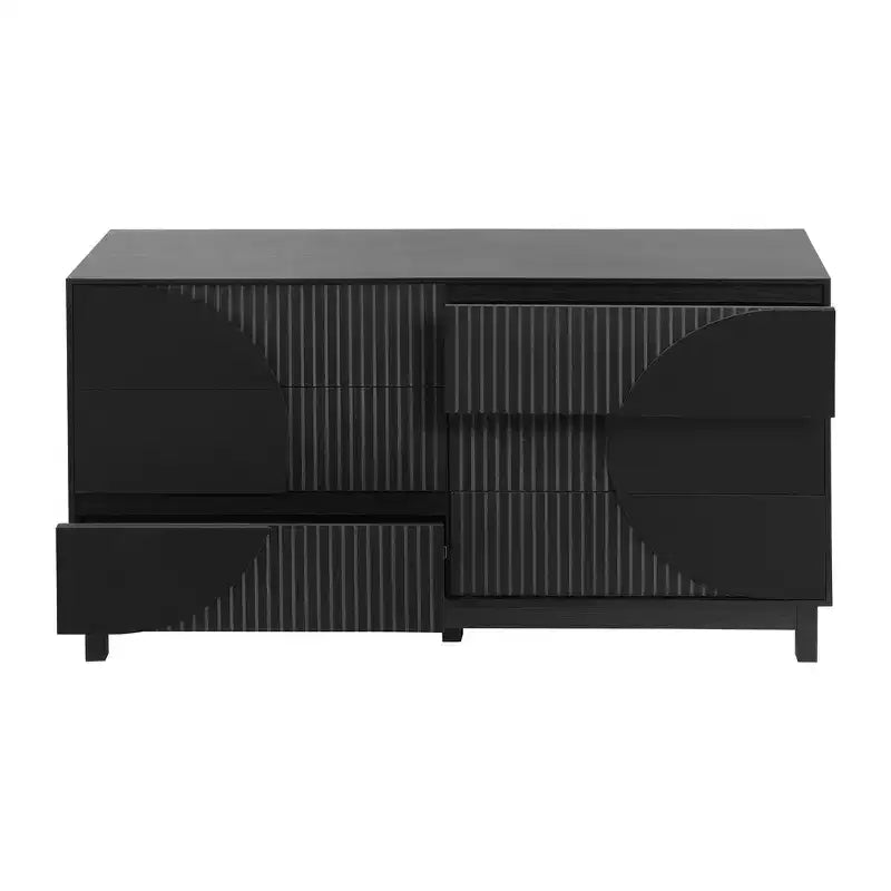 Whisen 6 Drawer Modern Dresser with Fluted Panel, Accent Chest for Bedroom, Multi-Purpose Storage Cabinet