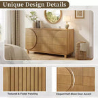 Whisen 6 Drawer Modern Dresser with Fluted Panel, Accent Chest for Bedroom, Multi-Purpose Storage Cabinet