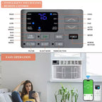 Aire Acondicionado Portátil para Ventana Todo en Uno Karl Home de 14000 BTU con Wi-Fi