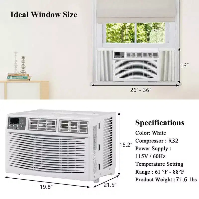 Aire Acondicionado Portátil para Ventana Todo en Uno Karl Home de 14000 BTU con Wi-Fi