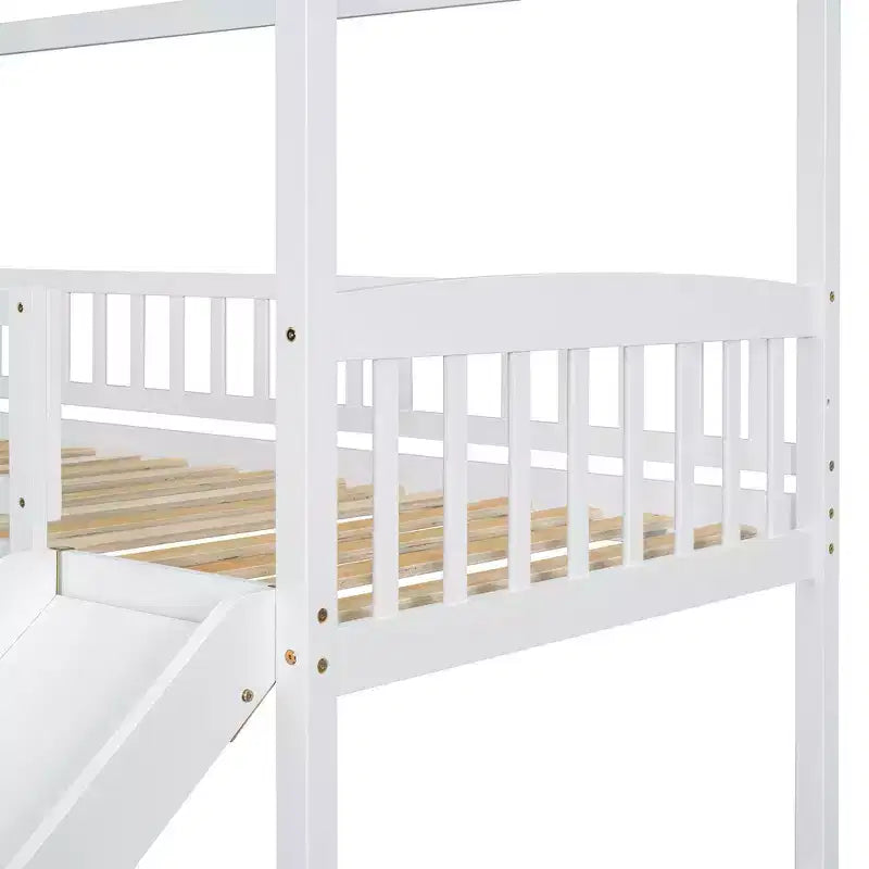 Luxystar L-shaped Bunk Bed With Storage Staircases and Slide for Kids' Room