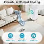 Aire acondicionado portátil Costway 8200/10000 BTU, unidad de suelo 3 en 1 con ventilador y deshumidificador