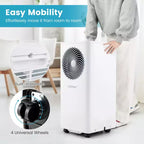 Aire acondicionado portátil Costway 8200/10000 BTU, unidad de suelo 3 en 1 con ventilador y deshumidificador