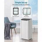 Climatiseur portable, unité de climatisation portable 5-en-1 de 12 000 BTU, ventilateur et mode déshumidificateur, télécommande, jusqu'à 51 m²