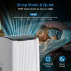 Climatiseur portable, unité de climatisation portable 5-en-1 de 12 000 BTU, ventilateur et mode déshumidificateur, télécommande, jusqu'à 51 m²