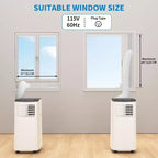 Climatiseur Portable, 8000 BTU, Refroidissement Silencieux avec Télécommande, Sans Évacuation & Évaporation Automatique, pour Grande Pièce, Climatiseur Mobile.