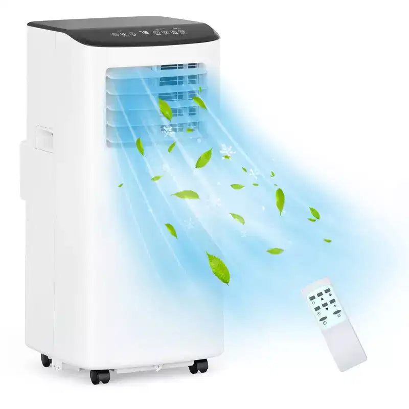 Climatiseur Portable, 8000 BTU, Refroidissement Silencieux avec Télécommande, Sans Évacuation & Évaporation Automatique, pour Grande Pièce, Climatiseur Mobile.