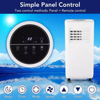 Aire acondicionado portátil de 10000 BTU - Enfriamiento, deshumidificador, ventilador 3 en 1 para habitaciones de hasta 450 pies cuadrados, con control remoto, modo de suspensión, temporizador de 24 horas y fácil movilidad