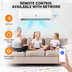 Climatiseur mini-split 12 000 BTU, SEER2 22, Chauffage/Refroidissement 70 m², Onduleur intelligent, Contrôle WiFi Alexa, 5 modes (Froid/Chaud/Déshumidification/Ventilateur/Nuit)