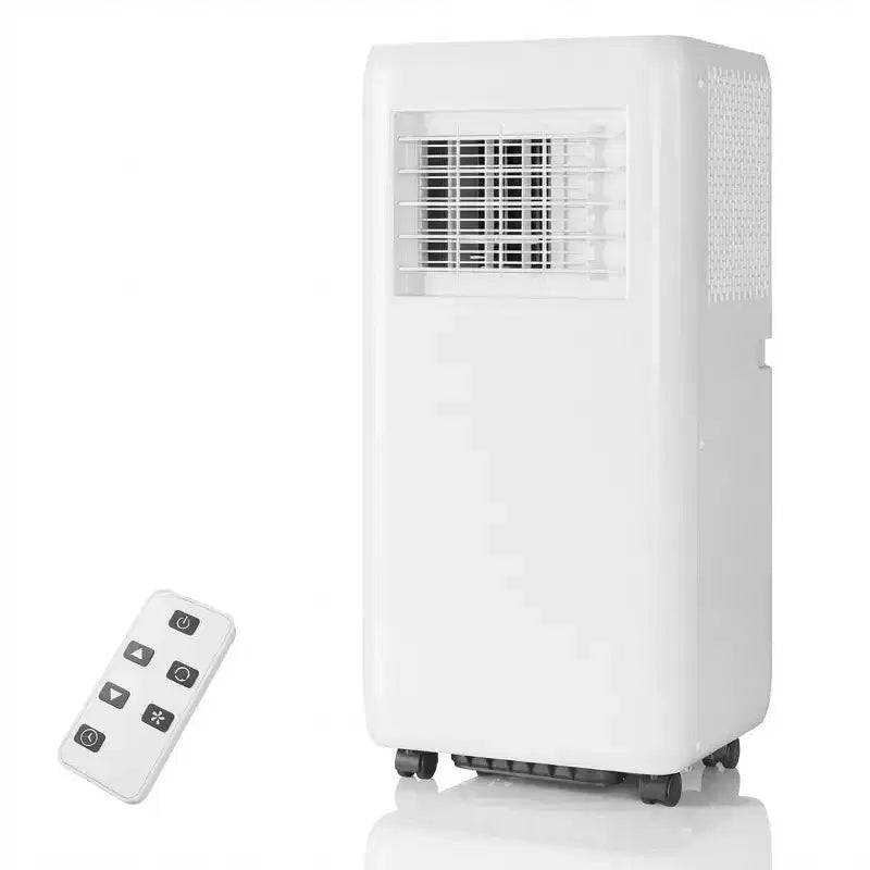 Climatiseur portable 10 000 BTU 4 en 1 Autoportant Refroidisseur Ventilateur Déshumidificateur Mode Nuit Silencieux Ventilateur Éco-flux Télécommande Kit Fenêtre