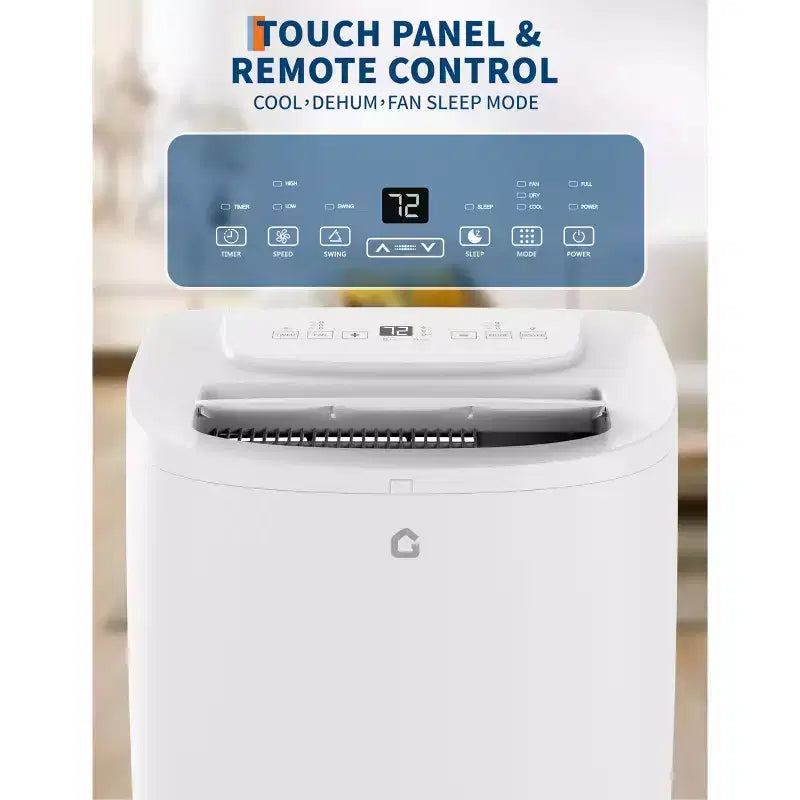 Climatiseur portable, climatiseur et chauffage portables à double tuyau de 14 000 BTU, unité de climatisation Inverter pour 70 m²
