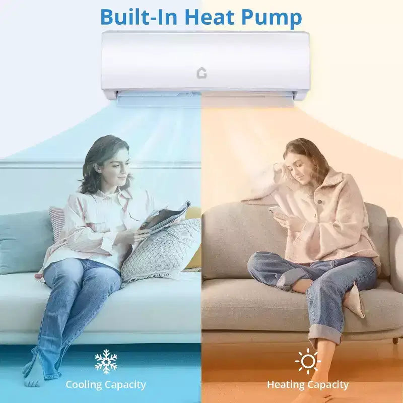 Sistema Mini Split de Aire Acondicionado/Calefacción de 111500 BTU, Unidad Mini Split de 230V con WIFI y Eficiencia Energética, Aire Acondicionado Split Montado en la Pared, Enfría Hasta 70 m²