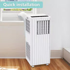 Climatiseur portable 8 000 BTU pour pièces jusqu'à 32,5 m², climatiseur portable 4 en 1 avec fonctions refroidissement, ventilateur, déshumidificateur et mode veille, unité de climatisation intérieure avec télécommande