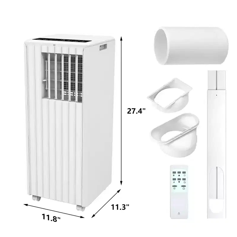 Climatiseur portable 8 000 BTU pour pièces jusqu'à 32,5 m², climatiseur portable 4 en 1 avec fonctions refroidissement, ventilateur, déshumidificateur et mode veille, unité de climatisation intérieure avec télécommande