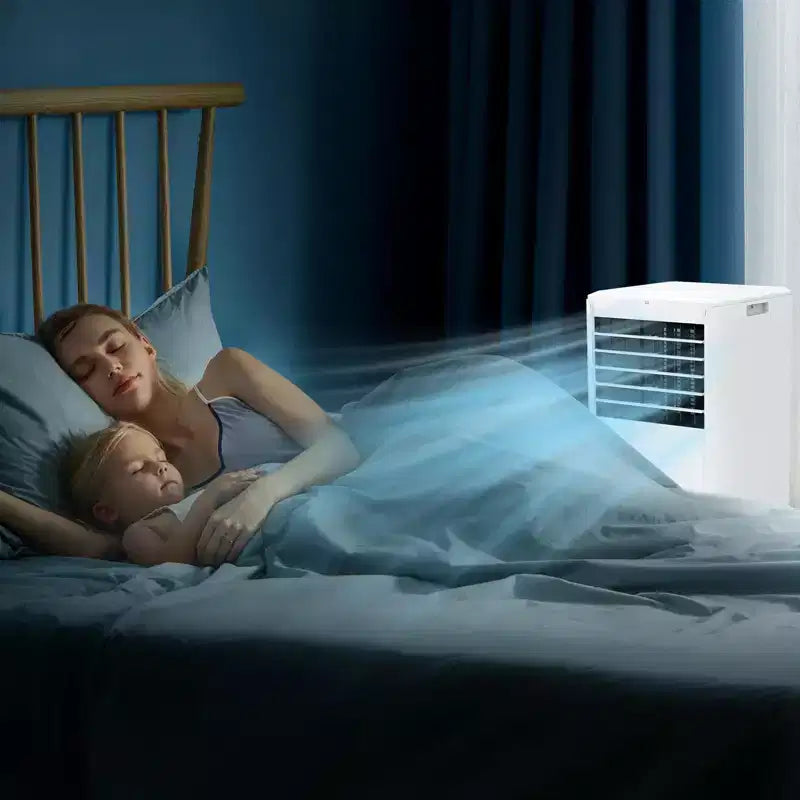Climatiseur portable 8 000 BTU - Climatiseur 3-en-1 pour pièces jusqu'à 32,5 m² avec télécommande et kit fenêtre