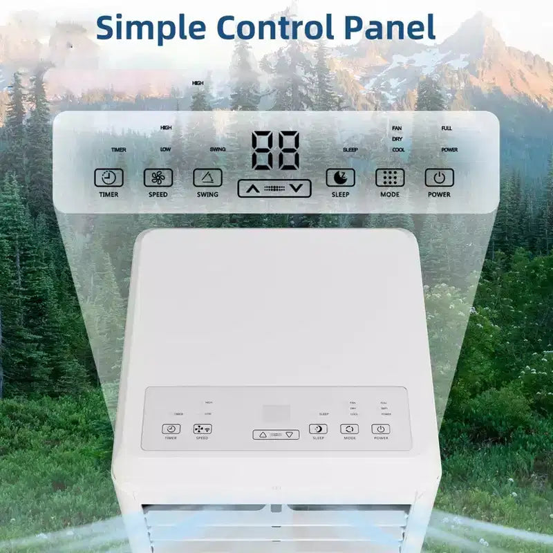 Climatiseur portable 8 000 BTU - Climatiseur 3-en-1 pour pièces jusqu'à 32,5 m² avec télécommande et kit fenêtre