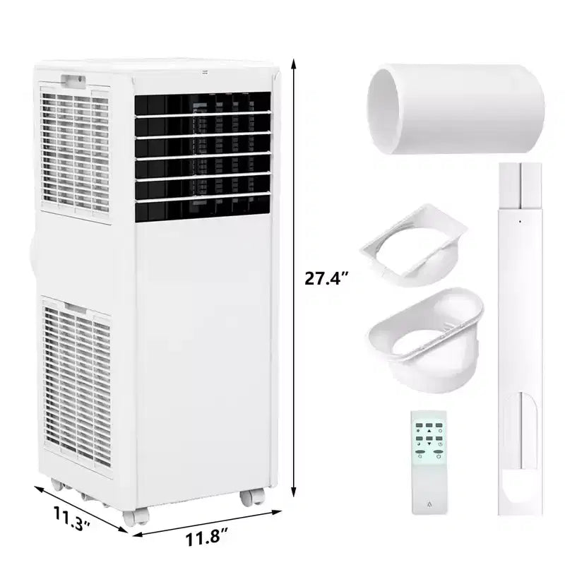 Climatiseur portable 8 000 BTU - Climatiseur 3-en-1 pour pièces jusqu'à 32,5 m² avec télécommande et kit fenêtre