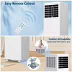 Climatiseur portable 8 000 BTU - Climatiseur 3-en-1 pour pièces jusqu'à 32,5 m² avec télécommande et kit fenêtre