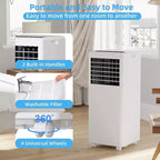 Climatiseur portable 8 000 BTU - Climatiseur 3-en-1 pour pièces jusqu'à 32,5 m² avec télécommande et kit fenêtre