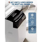 Climatiseurs portables de 8 000 BTU, appareil de climatisation portable 3-en-1 refroidissant jusqu'à 32,5 m², climatiseur vertical silencieux avec télécommande, froid, ventilateur, déshumidificateur