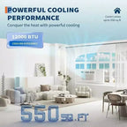 Climatiseur de fenêtre 12 000 BTU – Unité chaud/froid blanche (1 pièce) pour pièces moyennes/grandes | Efficacité énergétique et installation facile