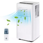 Aire acondicionado portátil de 10.000 BTU - Aire acondicionado 3 en 1 blanco (1 unidad) para habitaciones de hasta 52 m² | Incluye control remoto, kit para ventana y temporizador de 24 horas para dormitorio/residencia