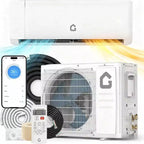 Climatiseur/thermopompe mini-split 18 000 BTU 23 SEER2 - WiFi/Alexa, ultra-silencieux, 208-230V, blanc, climatise/chauffe 116 m², kit d'installation complet