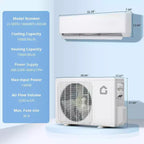 Climatiseur/thermopompe mini-split 18 000 BTU 23 SEER2 - WiFi/Alexa, ultra-silencieux, 208-230V, blanc, climatise/chauffe 116 m², kit d'installation complet