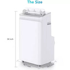 Aire Acondicionado Portátil de 12,000 BTU - Paquete de 1, Color Blanco (A018H) para Vine | Requiere Inspección Completa