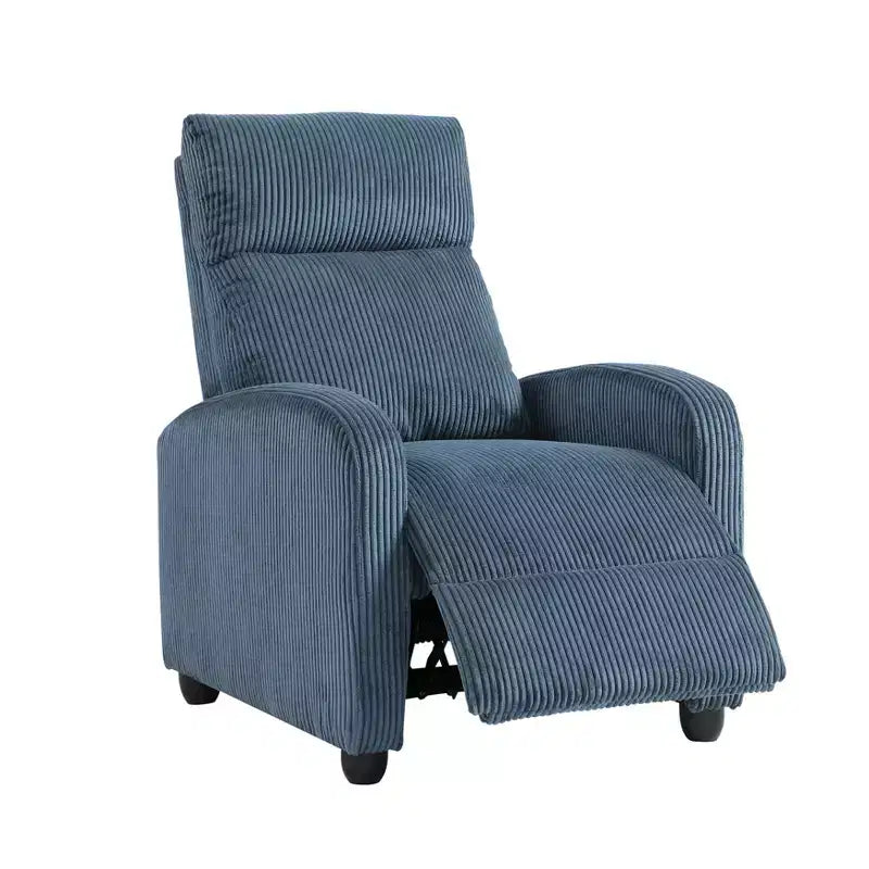 Fauteuil inclinable à dossier basculant rembourré en velours côtelé Carter contemporain GDFStudio