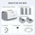 Aire Acondicionado Portátil 3 en 1 Waykar de 4500 BTU con Deshumidificador y Control Remoto para Tienda de Campaña, Camping y RV