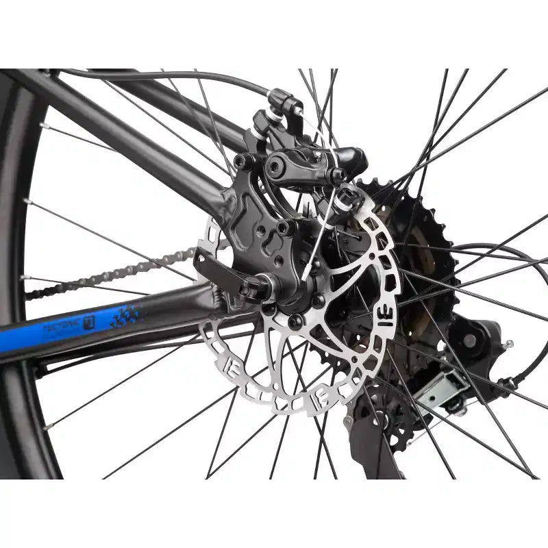 Bicicleta de montaña Mongoose Switchback Comp, ruedas de 29, 14 velocidades, horquilla de suspensión, negra