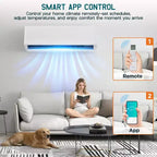Système de climatisation mini-split 3 zones AMERLIFE 28K BTU (12K+12K+12K) avec contrôle WiFi, 22 SEER2, blanc