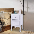 Karl Home 15.7In. W White MDF 2-Drawer - 2Pcs