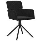 vidaXL Swivel Dining Chair Set of 2 Black