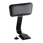 Set of 2 32"-39" Height Adjustable Heavy Duty Vinyl Padded Steel Accent Barstools with Backrest Black - Hampden Furnishings: Modern Design