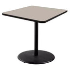 Mesa de comedor cuadrada Hampden Furnishings, colección Bennet, 36", negro/nebulosa gris
