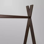 Solid Wood Garment Rack with Shelf Truffle Brown - Flora Home: Pine Construction, Fixed Rod, Storage Shelf