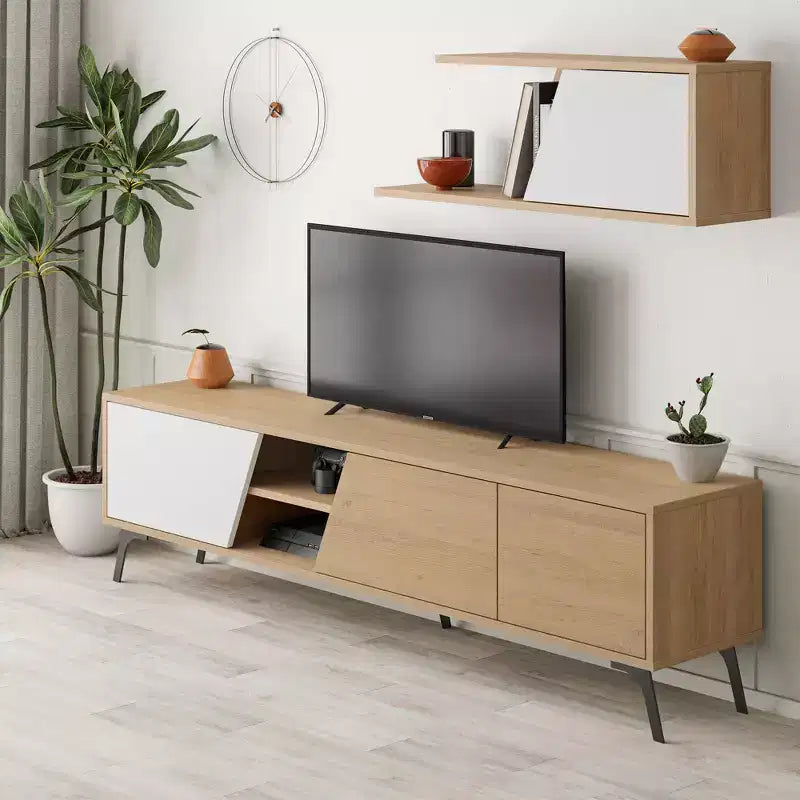 Mueble de TV Niche para televisores de hasta 70", Roble Claro