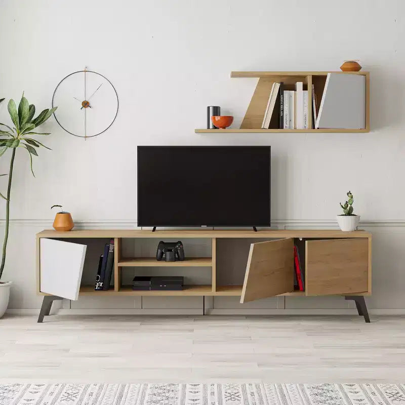 Mueble de TV Niche para televisores de hasta 70", Roble Claro