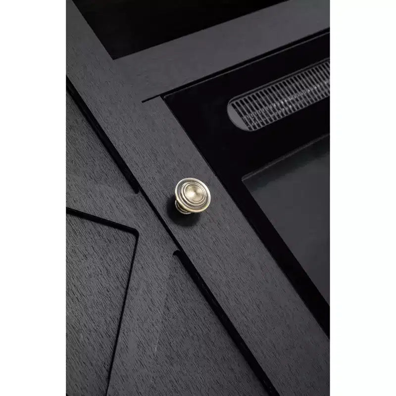 Electric Fireplace and TV Stand for TVs up to 60" Gray - Home Essentials: MDF Wood Composite, Nickel Hardware