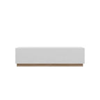 Nexera Nauraa TV Stand for TVs up to 80" White: Modern Console with Adjustable Shelves, Cable Management