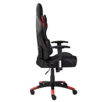 Silla para juegos Lucas Brassex de 52" negra/roja