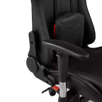 Silla para juegos Lucas Brassex de 52" negra/roja